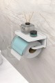 Yapışkanlı Kapaklı Tuvalet Kağıdı Askısı Banyo Tuvalet Kağıtlığı Aparatı Peçetelik Organizer Plastik