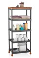 5 Katlı Plastik Çok Amaçlı Banyo & Balkon & Mutfak Düzenleyici Organizer Dolabı Rafı Siyah