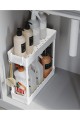 Rafata Çok Amaçlı 2 Katlı Evye Altı Düzenleyici Askılı Banyo Dolap İçi Organizeri Rafı Standı