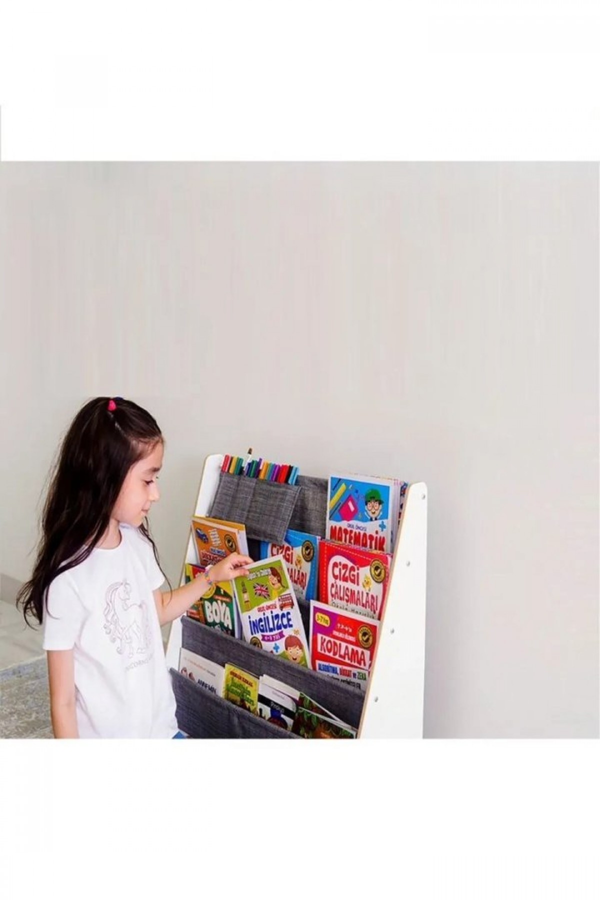 Montessori Ana Sınıfı Kreş Okul Çocuk Odası Kitaplığı Ahşap Kumaş Kitaplık Yıkanabilir Kumaş Gri Montessori Ana Sınıfı Kreş Okul Çocuk Odası Kitaplığı Ahşap Kumaş Kitaplık Yıkanabilir Kumaş Gri