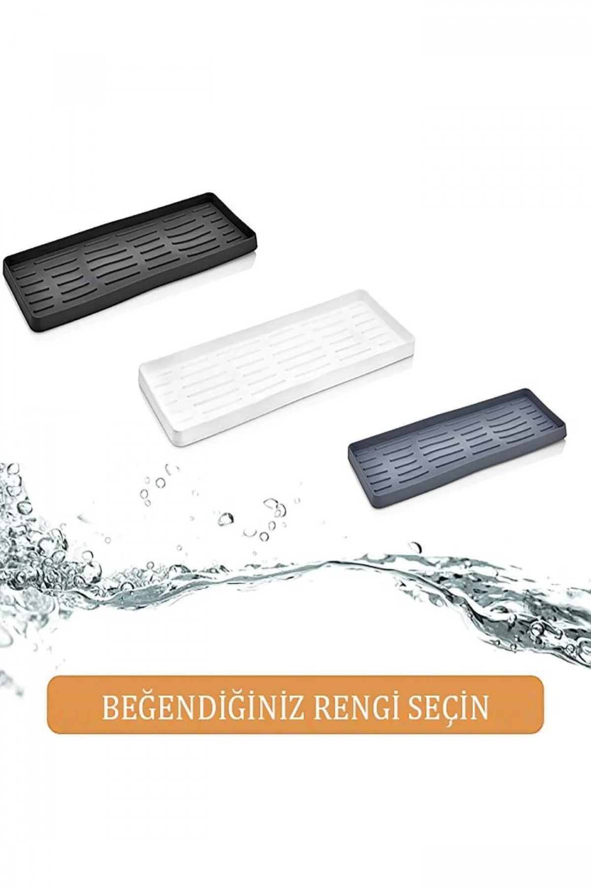 Silikon Sabunluk Yağdanlık Altlığı Organizer Çok Amaçlı Sunumluk Sıvı Sabun Standı 26×10 Cm Beyaz Silikon Sabunluk Yağdanlık Altlığı Organizer Çok Amaçlı Sunumluk Sıvı Sabun Standı 26×10 Cm Beyaz