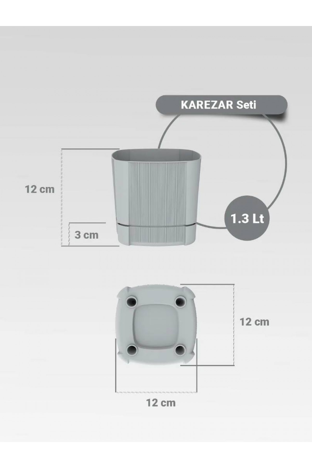 Karezar Seti – Kare Şekilli Küçük Saksı Karezar Seti – Kare Şekilli Küçük Saksı
