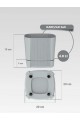 Karezar Seti Şekilli Dekoratif Plastik Saksı, Gri Renk (4.8 Litre) Karezar Seti Şekilli Dekoratif Plastik Saksı, Gri Renk (4.8 Litre)
