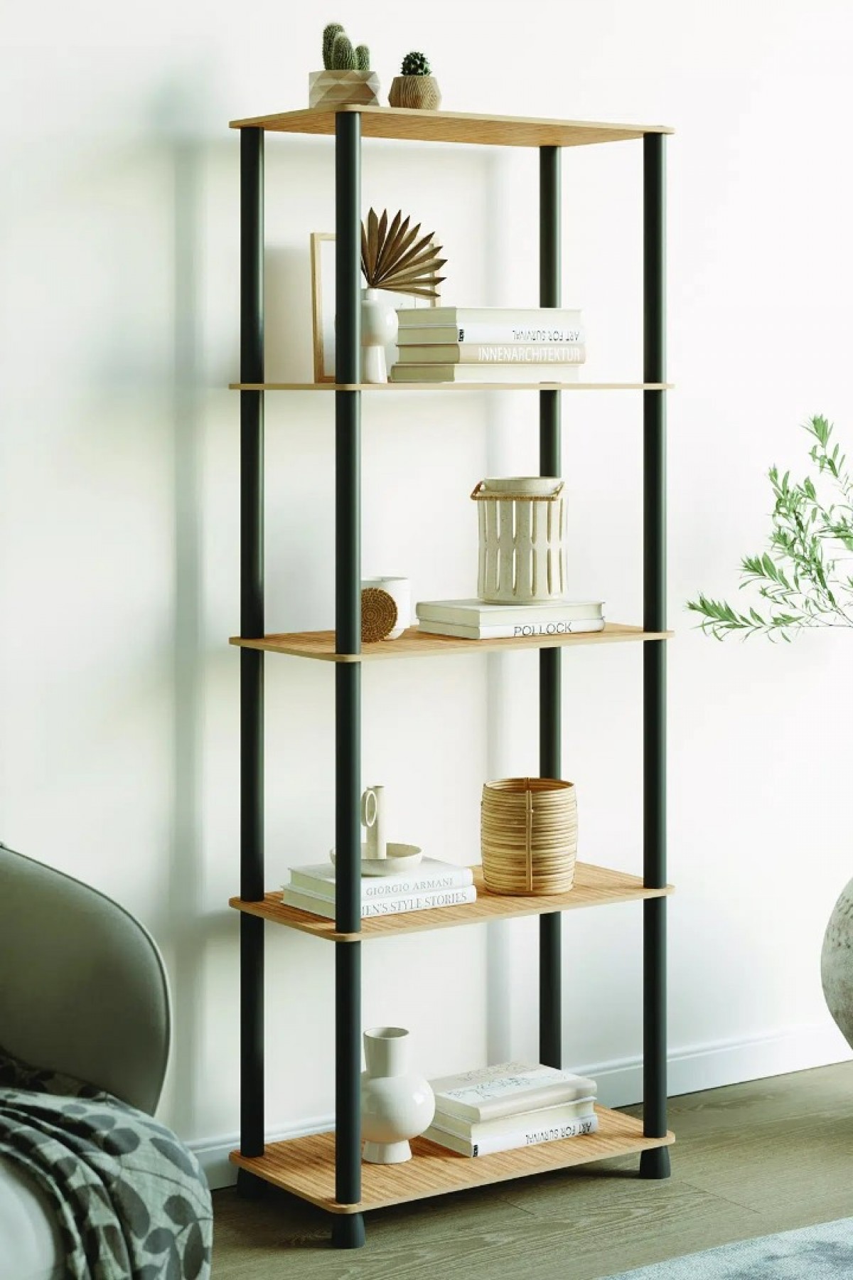 Çok Amaçlı 4 Raflı Ahşap Bambu Modern Dekoratif Kitap Dosya Ev Ofis Rafı Çok Amaçlı 4 Raflı Ahşap Bambu Modern Dekoratif Kitap Dosya Ev Ofis Rafı