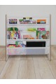 Montessori Ana Sınıfı Kreş Okul Çocuk Odası Kitaplığı Ahşap Kumaş Kitaplık Yıkanabilir Kumaş Beyaz Montessori Ana Sınıfı Kreş Okul Çocuk Odası Kitaplığı Ahşap Kumaş Kitaplık Yıkanabilir Kumaş Beyaz