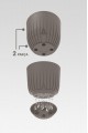 6 Adet Dekoratif Plastik Saksı Seti (2x 5 Litre, 2x 2.2 Litre, 2x 1.1 Litre), Kapuçino Rengi