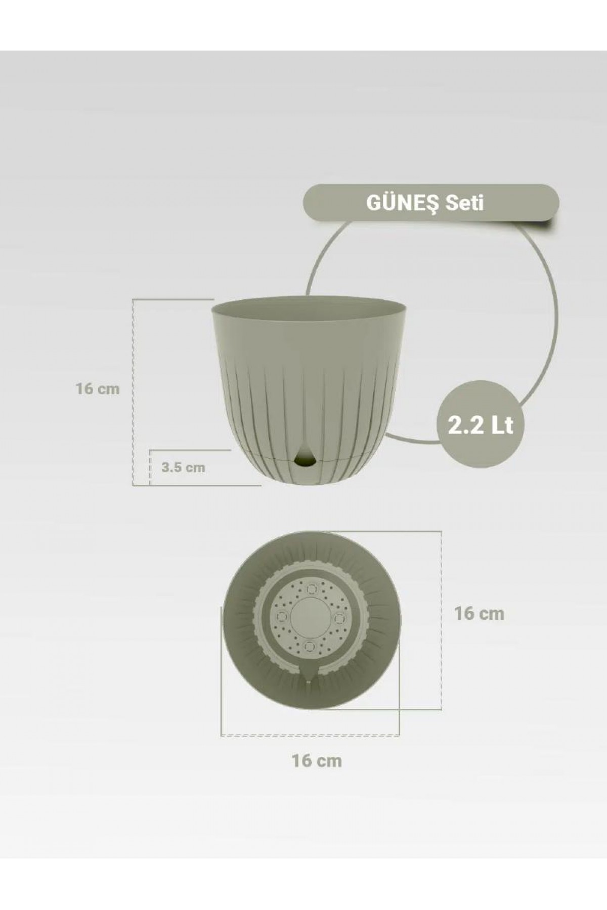 6 Adet Dekoratif Plastik Saksı Seti (2x 5 Litre, 2x 2.2 Litre, 2x 1.1 Litre), Krem Rengi 6 Adet Dekoratif Plastik Saksı Seti (2x 5 Litre, 2x 2.2 Litre, 2x 1.1 Litre), Krem Rengi