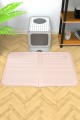 Silikon Kum Ve Mama Matı Havuzlu Yıkanabilir Kedi Tuvaleti Önü Kedi Kumu Paspası Büyük Boy 40×60 Pembe