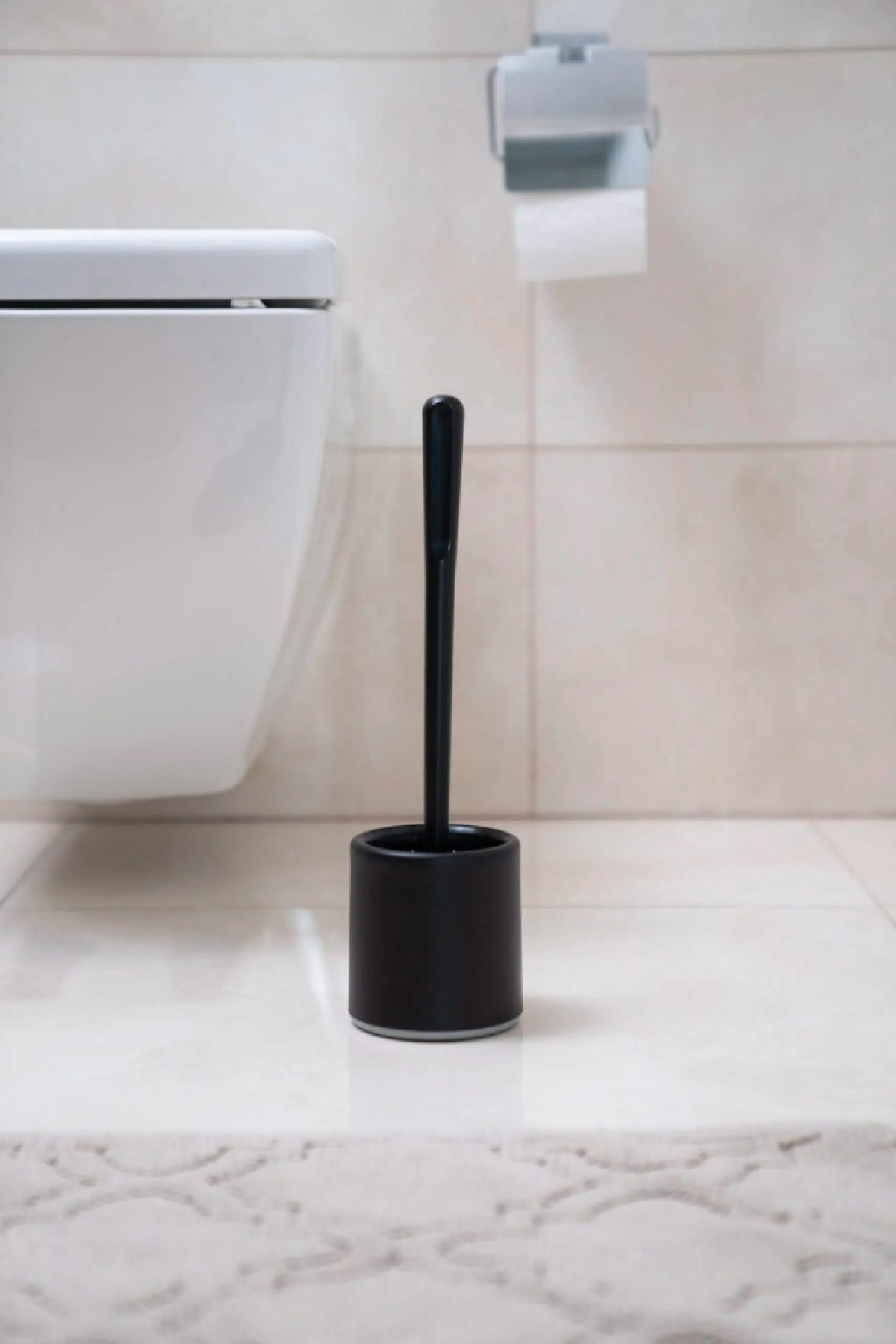Silikon Wc Tuvalet Banyo Fırçası Klozet Fırçası Siyah Oval Silikon Wc Tuvalet Banyo Fırçası Klozet Fırçası Siyah Oval