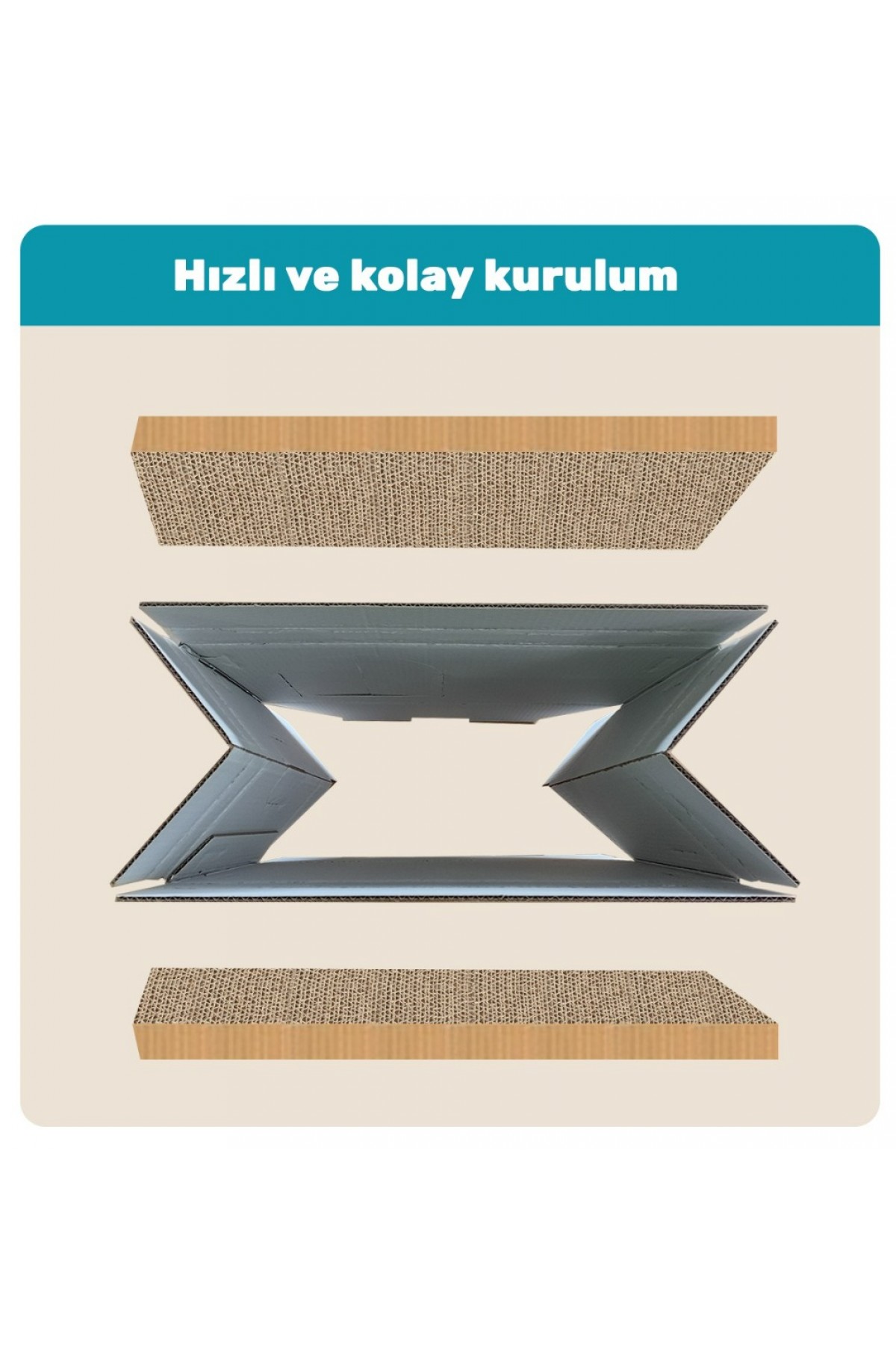 Karton Kedi Tırmalama ve Dinlenme Evi 