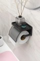 Yapışkanlı Kapaklı Tuvalet Kağıdı Askısı Banyo Tuvalet Kağıtlığı Aparatı Peçetelik Organizer Plastik