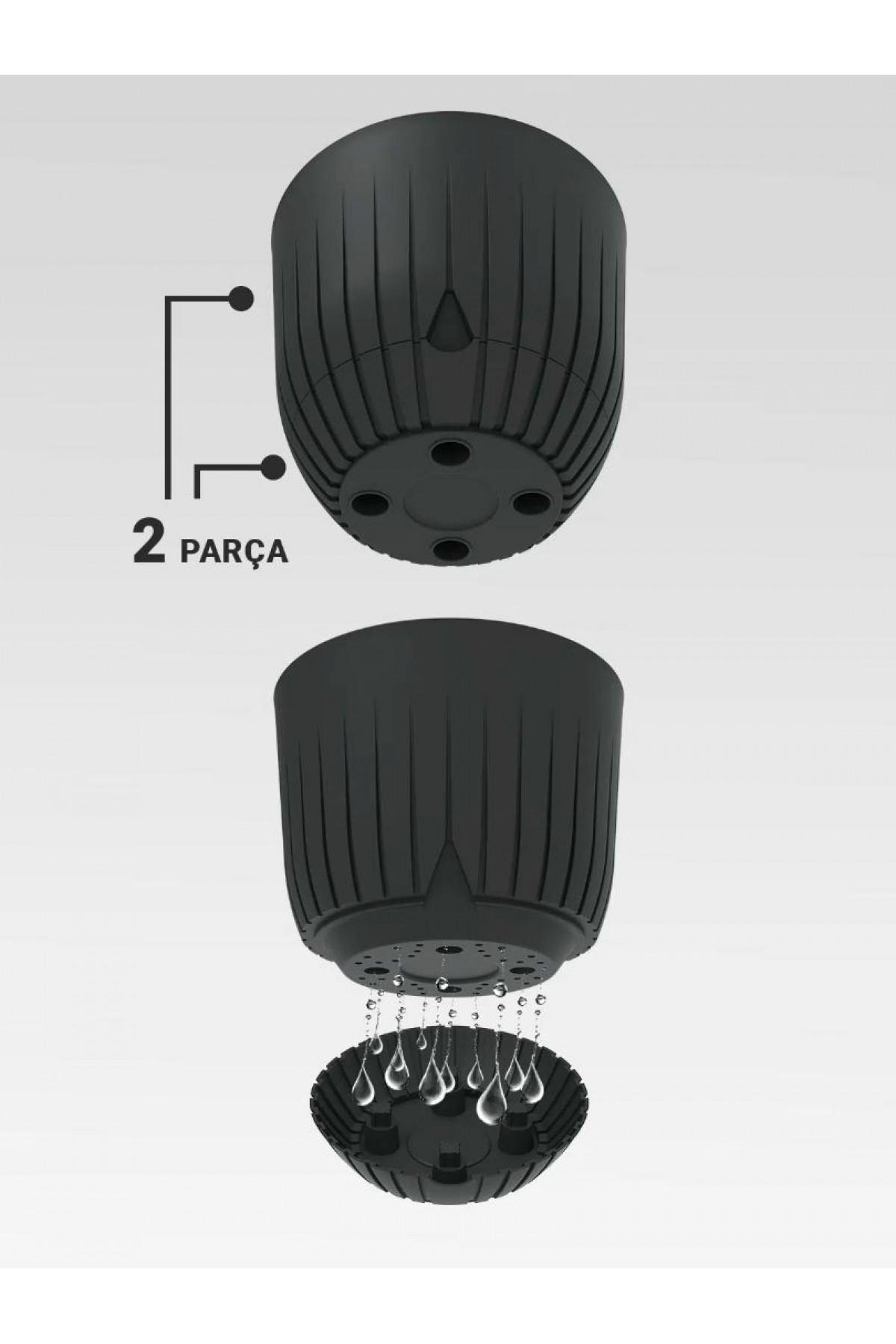6 Adet Dekoratif Plastik Saksı Seti (2x 5 Litre, 2x 2.2 Litre, 2x 1.1 Litre), Antrasit Rengi 6 Adet Dekoratif Plastik Saksı Seti (2x 5 Litre, 2x 2.2 Litre, 2x 1.1 Litre), Antrasit Rengi