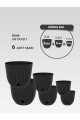 6 Adet Dekoratif Plastik Saksı Seti (2x 5 Litre, 2x 2.2 Litre, 2x 1.1 Litre), Antrasit Rengi 6 Adet Dekoratif Plastik Saksı Seti (2x 5 Litre, 2x 2.2 Litre, 2x 1.1 Litre), Antrasit Rengi